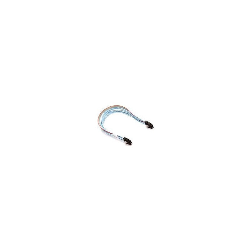 SuperMicro SFF 8654 - SFF 8643 x2, 0.48m, Light Blue (CBL-SAST-0846-1)