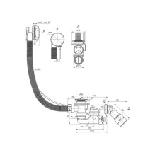 Automatic bath siphon 1 1 / 2X40 / 50 SER F Automatic bath siphon 1 1 / 2X40 / 50 SER F