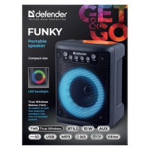 DEFENDER BLUETOOTH SPEAKER FUNKY 10W BT5.3 65053 DEFENDER BLUETOOTH SPEAKER FUNKY 10W BT5.3 65053