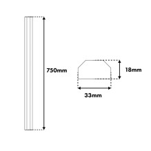 Maclean Aluminum Cable Cover Strip, 33x18x750 mm, Silver, MCTV-897 S Maclean Aluminum Cable Cover Strip, 33x18x750 mm, Silver, MCTV-897 S