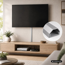 Maclean Aluminum Cable Cover Strip, 33x18x750 mm, Silver, MCTV-897 S Maclean Aluminum Cable Cover Strip, 33x18x750 mm, Silver, MCTV-897 S