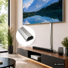 Maclean Aluminum Cable Cover Strip, 33x18x750 mm, Silver, MCTV-897 S Maclean Aluminum Cable Cover Strip, 33x18x750 mm, Silver, MCTV-897 S