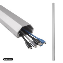 Maclean Aluminum Cable Cover Strip, 33x18x750 mm, Silver, MCTV-897 S Maclean Aluminum Cable Cover Strip, 33x18x750 mm, Silver, MCTV-897 S