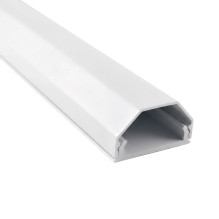 Maclean Aluminum Cable Cover Strip, 33x18x750 mm, White, MCTV-897 W