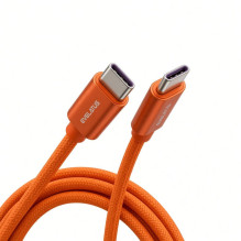 Evelatus PowerFlex Cable Pro USB-C to USB-C 240W PD 5A Fast Charging, USB 2.0 480Mbps, 1.2m Aluminum Connectors, Braided