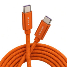 Evelatus PowerFlex Cable Pro USB-C to USB-C 100W PD 5A Fast Charging, USB 2.0 480Mbps, Aluminum Connectors, Braided, 2m 