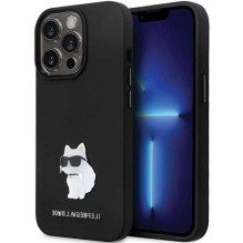 Karl Lagerfeld „KLHCP13LSMHCNPK“ silikoninis C metalinis segtukas „iPhone 13 Pro“ / „13“ juodas