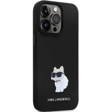 Karl Lagerfeld "KLHCP13LSMHCNPK Silicone C Metal Pin iPhone 13 Pro / 13" Black