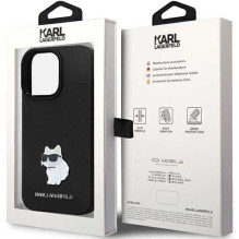 Karl Lagerfeld "KLHCP13LSMHCNPK Silicone C Metal Pin iPhone 13 Pro / 13" Black