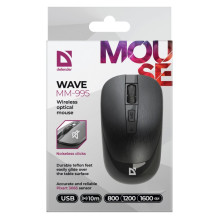 DEFENDER WIRELESS MOUSE WAVE BLACK 52995