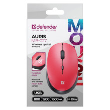 DEFENDER MOUSE AURIS MB-027 RF SILENT RED 52026