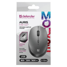 DEFENDER MOUSE AURIS MB-027 RF SILENT GRAY 52029