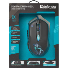 Defender GM-090L pelė dešiniarankiams, USB A tipo, optinė, 3200 DPI