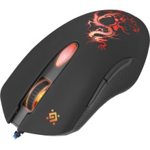 Defender GM-090L pelė dešiniarankiams, USB A tipo, optinė, 3200 DPI