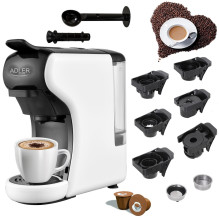 ADLER AD 4386 Multi-Capsule Espresso Machine 19 Bar , 9 Capsule Types , Adjustable Water Volume ADLER AD 4386 Multi-Capsule Espresso Machine 19 Bar , 9 Capsule Types , Adjustable Water Volume