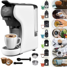 ADLER AD 4386 Multi-Capsule Espresso Machine 19 Bar , 9 Capsule Types , Adjustable Water Volume ADLER AD 4386 Multi-Capsule Espresso Machine 19 Bar , 9 Capsule Types , Adjustable Water Volume