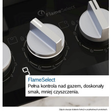 Bosch Serie 6 PPQ7AAI40 Gas hob 75 cm Tempered glass, Black