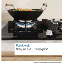 Bosch Serie 6 PPQ7AAI40 Gas hob 75 cm Tempered glass, Black