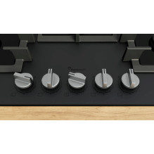 Bosch Serie 6 PPQ7AAI40 Gas hob 75 cm Tempered glass, Black