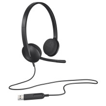 „Logitech H340“ USB kompiuterio ausinės su laidine, galvos juosta, USB A tipo, juodos „Logitech H340“ USB kompiuterio ausinės su laidine, galvos juosta, USB A tipo, juodos