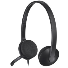 „Logitech H340“ USB kompiuterio ausinės su laidine, galvos juosta, USB A tipo, juodos „Logitech H340“ USB kompiuterio ausinės su laidine, galvos juosta, USB A tipo, juodos