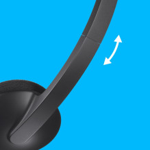 „Logitech H340“ USB kompiuterio ausinės su laidine, galvos juosta, USB A tipo, juodos „Logitech H340“ USB kompiuterio ausinės su laidine, galvos juosta, USB A tipo, juodos