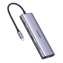 USB-C Šakotuvas - UGREEN CM498 USB-C 10-in-1 100 W Šakotuvas