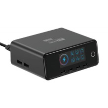USB Įkroviklis - Newell GaN 240 W TFT EU 4 Prievadų USB-C 2 Prievadų USB-A Su TFT Ekranu USB Įkroviklis - Newell GaN 240 W TFT EU 4 Prievadų USB-C 2 Prievadų USB-A Su TFT Ekranu
