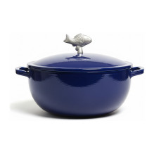 Staub La Cocotte 28cm round Bouillabaisse pot dark blue