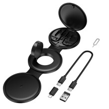 Wireless charger 4in1 60W with wall charger option compatible with Apple Watch Hoco CQ24 black
