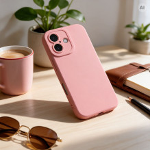 iPhone 14 PRO matinis 2.0 dėklas, rausvas