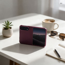 „iPhone Duo“ dėklas 4sD-i, pastelinis, suderinamas su „MagSafe“ ir tamsiai vyšninės spalvos „iPhone Duo“ dėklas 4sD-i, pastelinis, suderinamas su „MagSafe“ ir tamsiai vyšninės spalvos