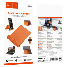Foldable desk phone stand Hoco HD19 orange Foldable desk phone stand Hoco HD19 orange