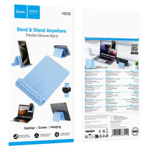 Foldable desk phone stand Hoco HD19 blue Foldable desk phone stand Hoco HD19 blue