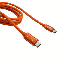Evelatus USB 2.0 Type C to Type C 2M 240W 5A Aluminum housing braiding Orange Evelatus USB 2.0 Type C to Type C 2M 240W 5A Aluminum housing braiding Orange