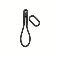 Evelatus Key Silicone Cable USB-C to USB-C 100W PD 5A Fast Charging, 480Mbps, with Keychain Carabiner, 0.2m Gray