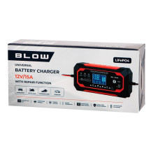 Akumuliatoriaus įkroviklis - BLOW 12 V 15 A LiFePO4 4-200 Ah automatinis akumuliatoriaus įkroviklis Akumuliatoriaus įkroviklis - BLOW 12 V 15 A LiFePO4 4-200 Ah automatinis akumuliatoriaus įkroviklis