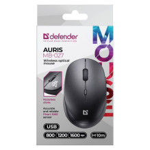 Belaidė pelė - Defender MB-027 52027 1 600 DPI Juoda Belaidė pelė - Defender MB-027 52027 1 600 DPI Juoda