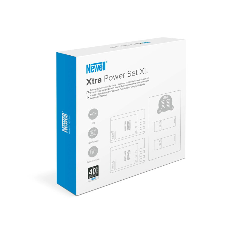 Newell DL-USB-C Dual-Channel Charger and 2 SPJB1B Batteries for GoPro 8