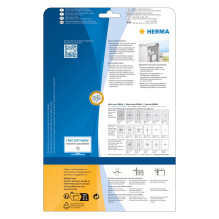 HERMA Typenschildetiketten A4 silb. 210x297 mm Folie 25 St.