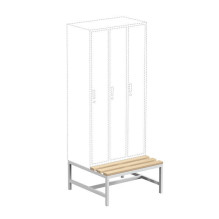 Metalinis suoliukas persirengimo spintelei W900 su medinėmis WPC lentelėmis Rehalt Systems 860 x 460 x 900