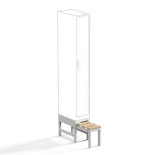 Metalinis suoliukas ištraukiamas persirengimo spintelei W300 su medinėmis WPC lentelėmis Rehalt Systems 860 x 460 x 300 Metalinis suoliukas ištraukiamas persirengimo spintelei W300 su medinėmis WPC lentelėmis Rehalt Systems 860 x 460 x 300