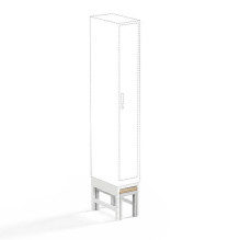 Metalinis suoliukas ištraukiamas persirengimo spintelei W300 su medinėmis WPC lentelėmis Rehalt Systems 860 x 460 x 300 Metalinis suoliukas ištraukiamas persirengimo spintelei W300 su medinėmis WPC lentelėmis Rehalt Systems 860 x 460 x 300