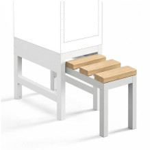 Metalinis suoliukas ištraukiamas persirengimo spintelei W400 su medinėmis WPC lentelėmis Rehalt Systems 860 x 460 x 400 Metalinis suoliukas ištraukiamas persirengimo spintelei W400 su medinėmis WPC lentelėmis Rehalt Systems 860 x 460 x 400