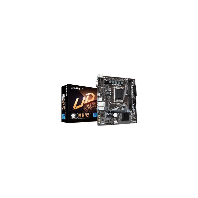 Gigabyte Mainboard, , Intel H610, LGA1700, Micro-ATX, Memory DDR5, Memory slots 2, 1xPCI-Express 3.0 1x, 1xPCI-Express 4