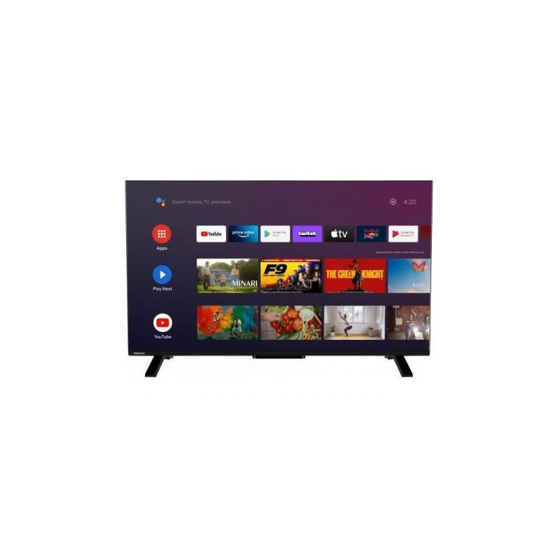 Toshiba TV Set, , 43&quot;, 4K / Smart, 3840x2160, Wireless LAN, Bluetooth, Android TV, Black, 43UA2363DG