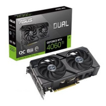 Asus Graphics Card, , NVIDIA GeForce RTX 4060 Ti, 8 GB, GDDR6, 128 bit, PCIE 4.0 16x, GPU 2565 MHz, Dual Slot Fansink, 1