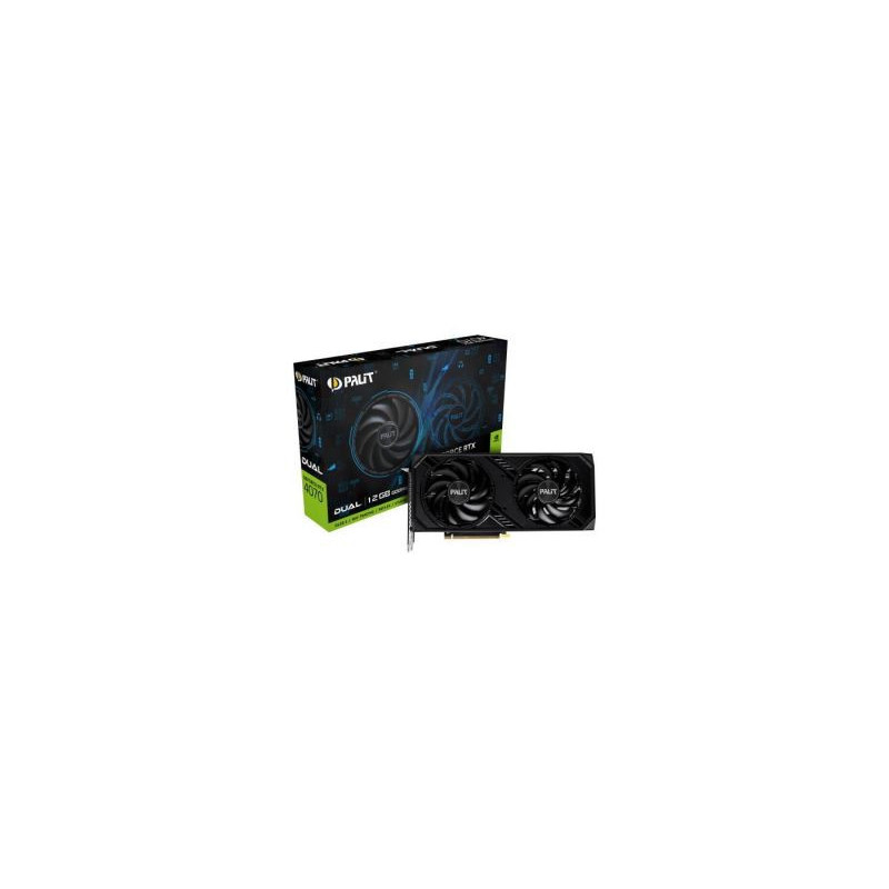 Palit Graphics Card, , NVIDIA GeForce RTX 4070, 12 GB, GDDR6, 192 bit, PCIE 4.0 16x, GPU 1920 MHz, Dual Slot Fansink, 1x