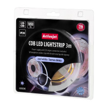 LED Juosta - Activejet AJE-COB 3m Viduje Šaltai Balta