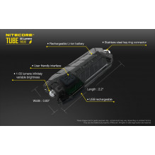 NITECORE T Series Flashlight TUBE V2.0, Black